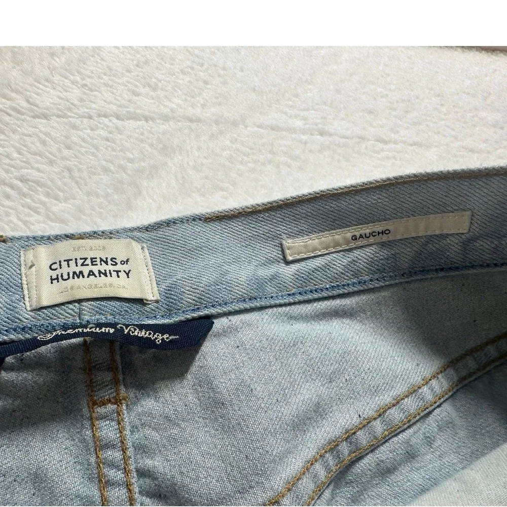 Citizens of Humanity GAUCHO vintage Wide Leg Jeans Size 31 Light Wash EUC